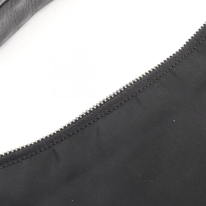 Prada Handbag Triangle Logo Pouch Black Nylon Leather — view 8