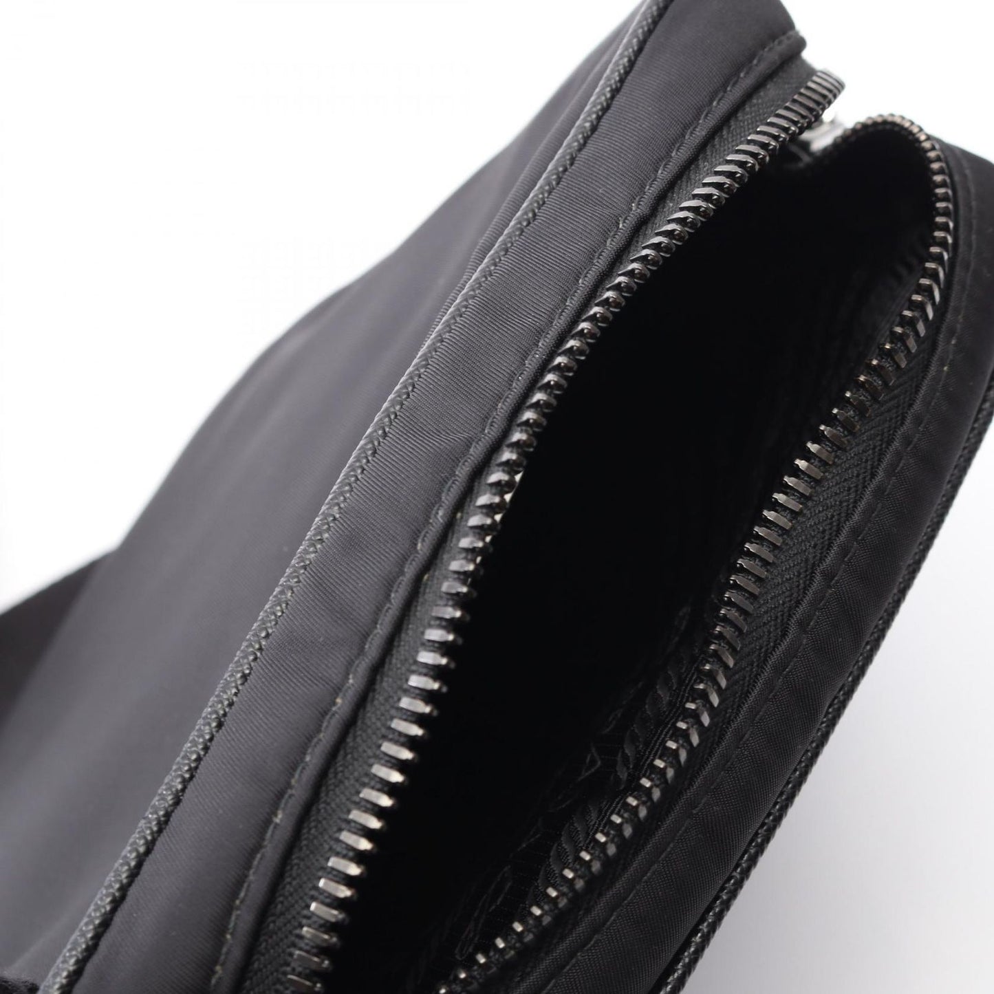 Prada Shoulder Bag Re-Nylon Black Nylon Saffiano Leather Triangle Logo — view 5