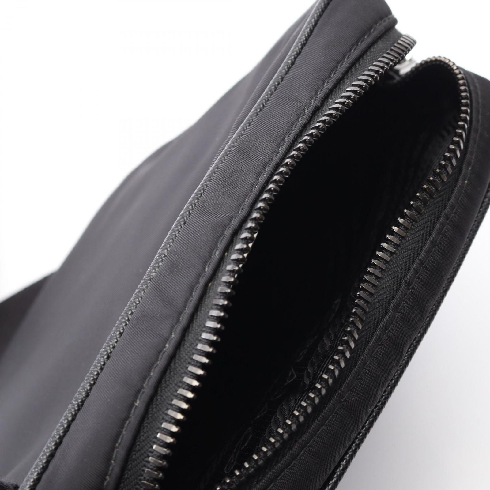 Prada Shoulder Bag Re-Nylon Black Nylon Saffiano Leather Triangle Logo — view 5