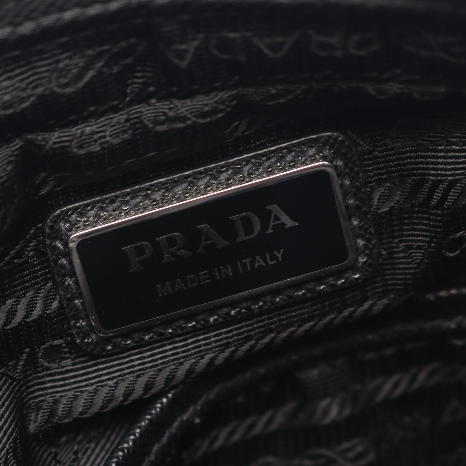 Prada Shoulder Bag Re-Nylon Black Nylon Saffiano Leather Triangle Logo — view 4