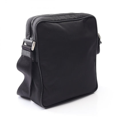 Prada Shoulder Bag Re-Nylon Black Nylon Saffiano Leather Triangle Logo — view 2