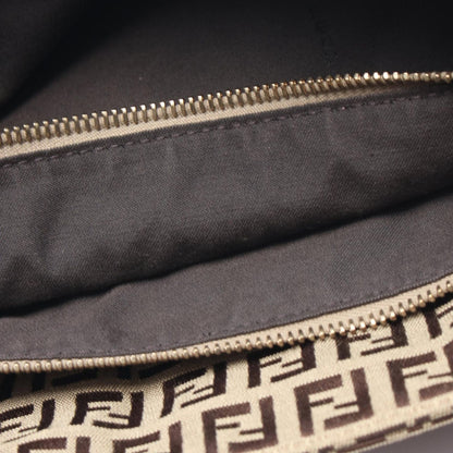 Fendi Tote Zucchino Beige Canvas Leather — view 5