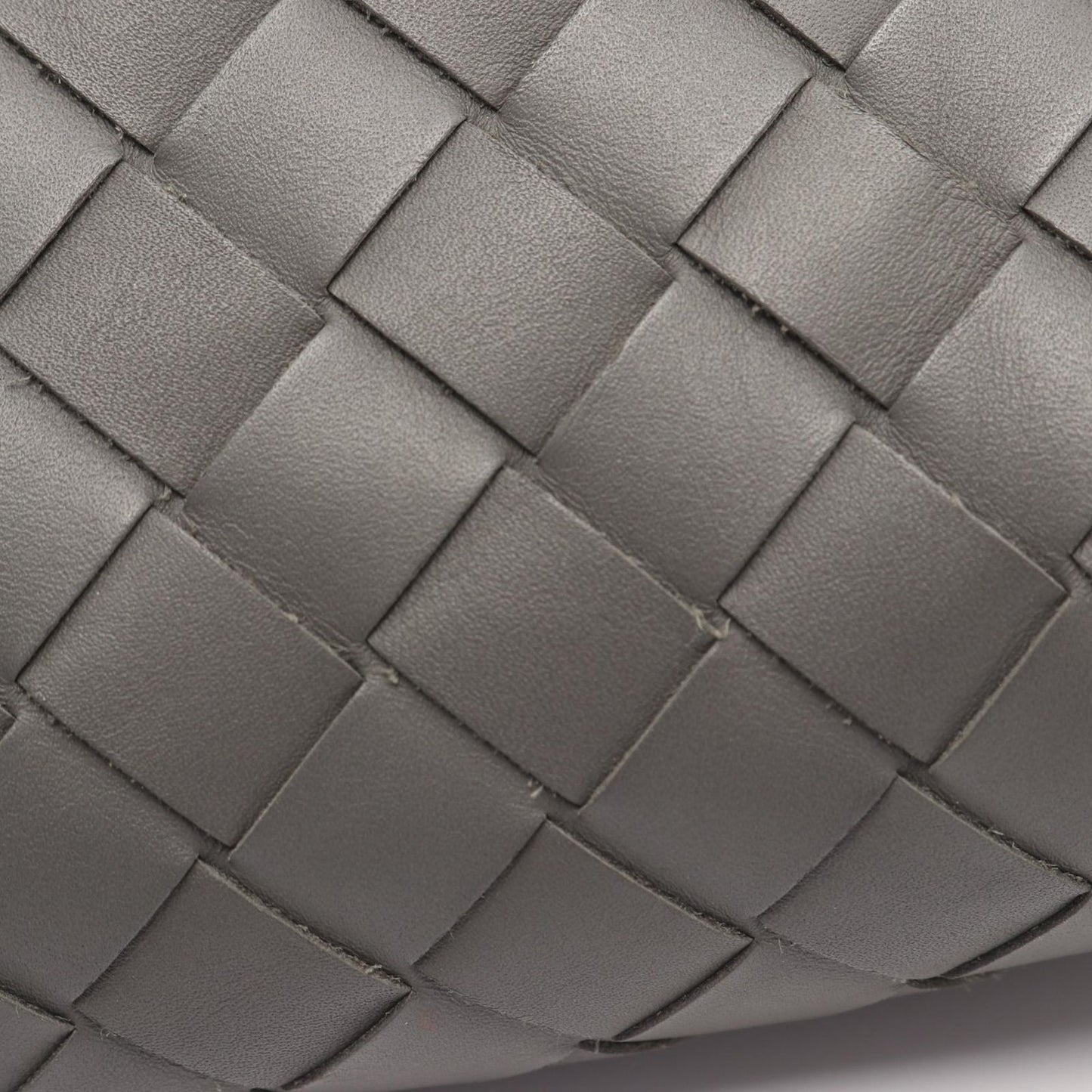 Bottega Veneta Clutch Intrecciato Gray Leather — view 8