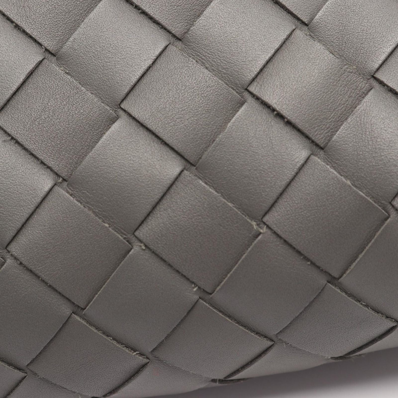 Bottega Veneta Clutch Intrecciato Gray Leather — view 8