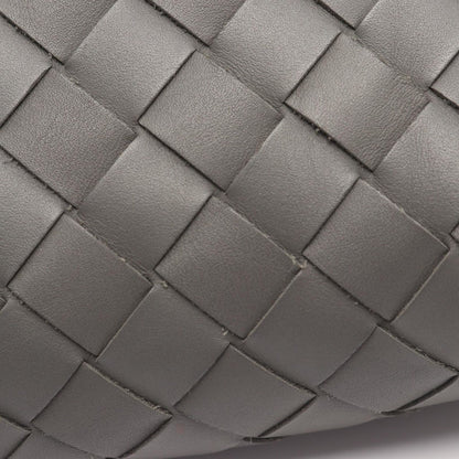 Bottega Veneta Clutch Intrecciato Gray Leather — view 8