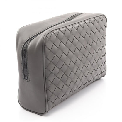 Bottega Veneta Clutch Intrecciato Gray Leather — view 2
