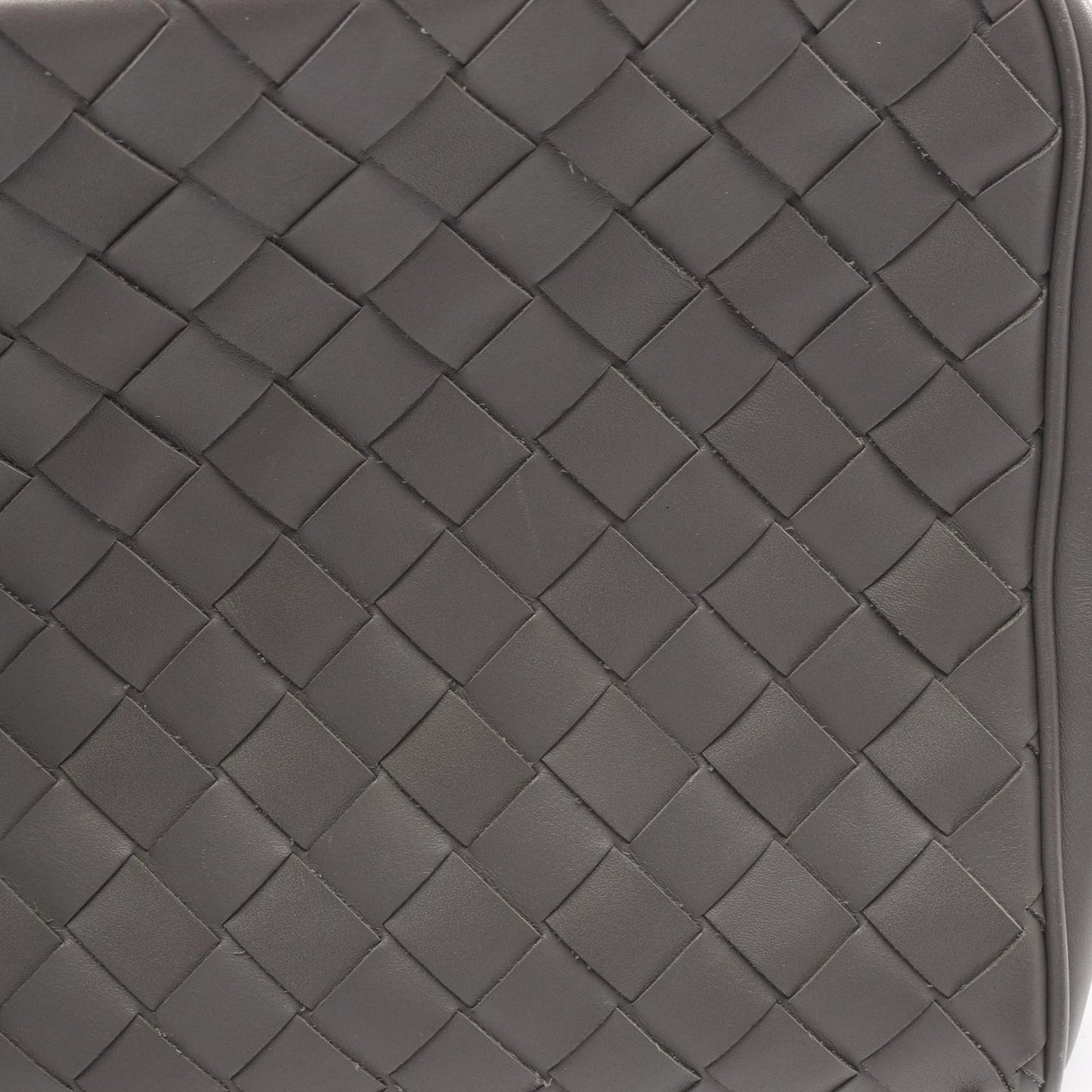 Bottega Veneta Clutch Intrecciato Gray Leather — view 9