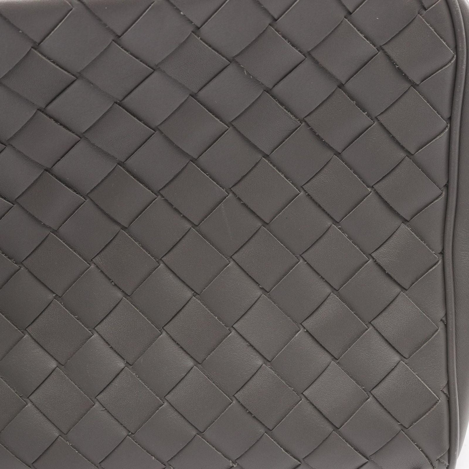 Bottega Veneta Clutch Intrecciato Gray Leather — view 9