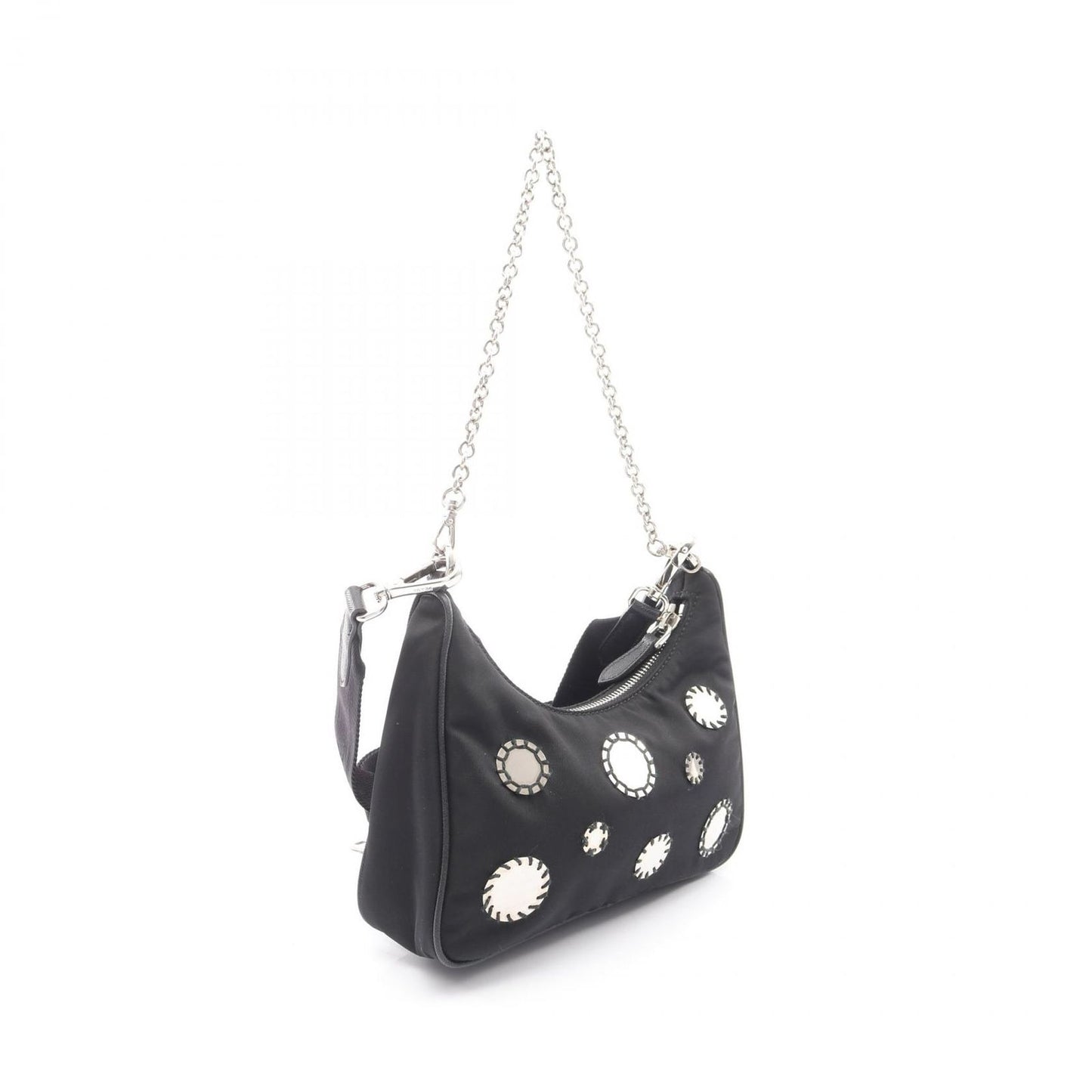 Prada Shoulder Bag Edition Black Nylon Saffiano Leather Mirror Taste — view 2