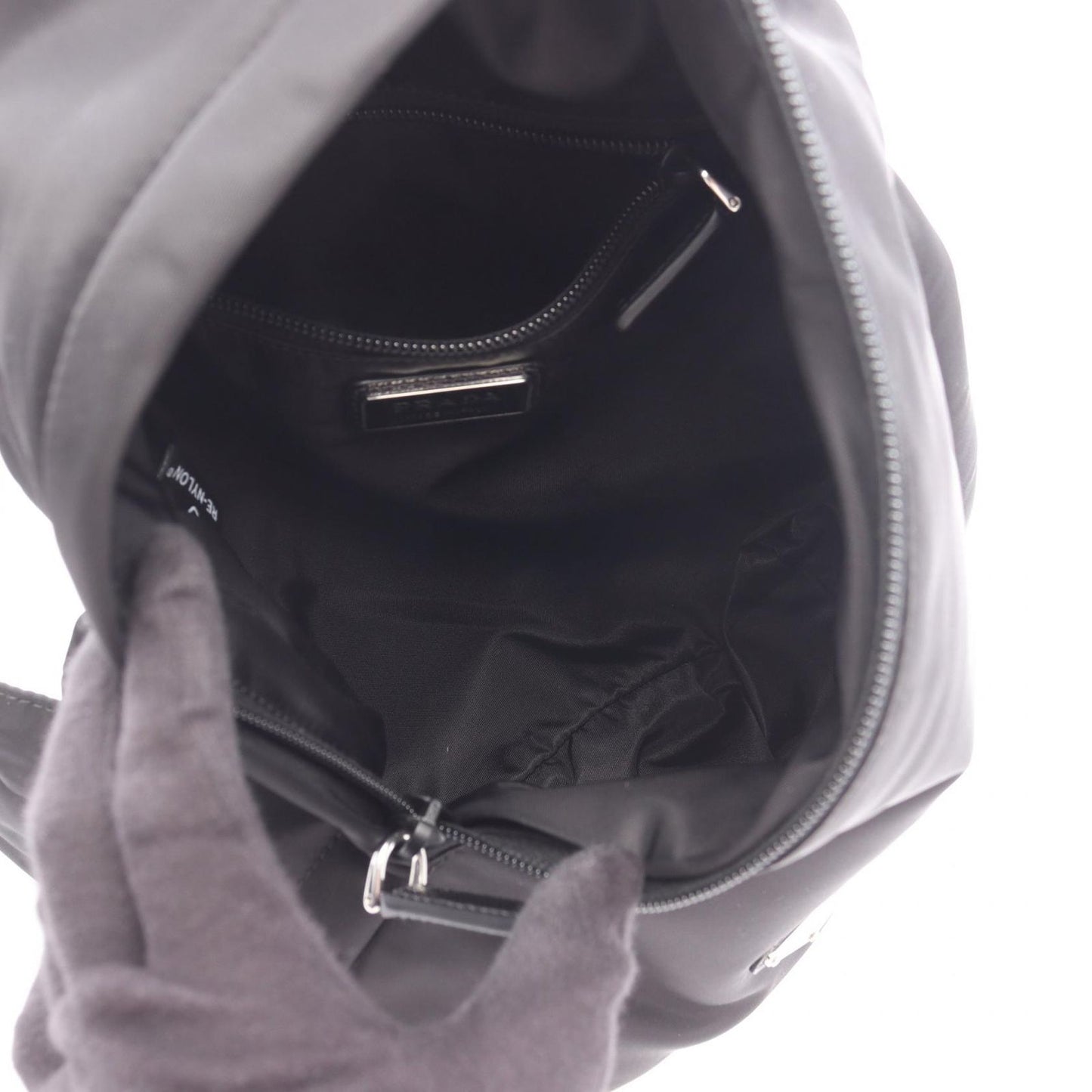 Prada Waist Bag Re-Nylon Black Nylon Triangle Logo — view 3