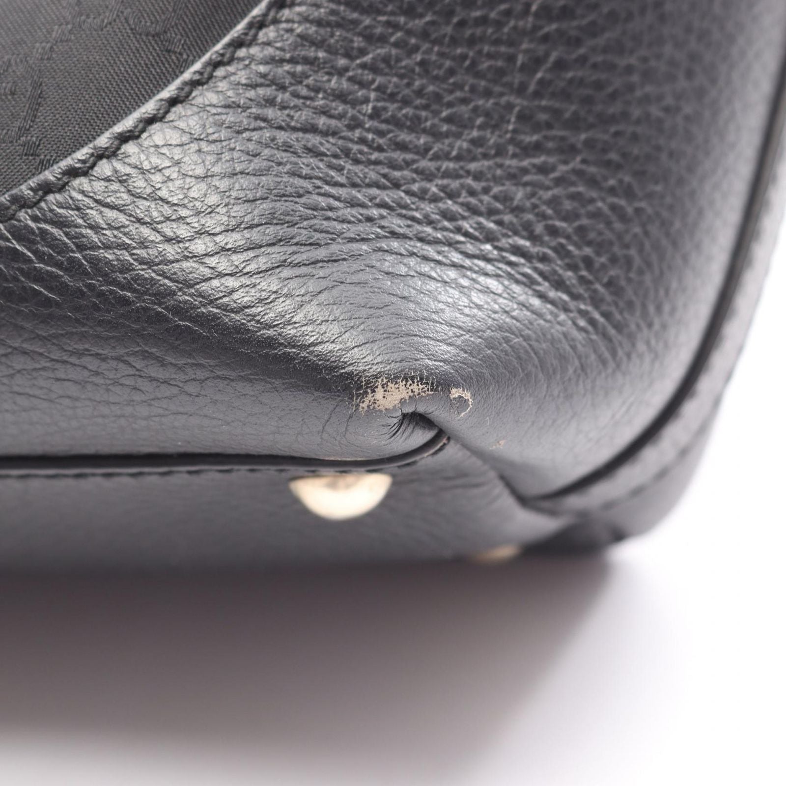 Gucci Tote GG Pattern Black Nylon Leather — view 9