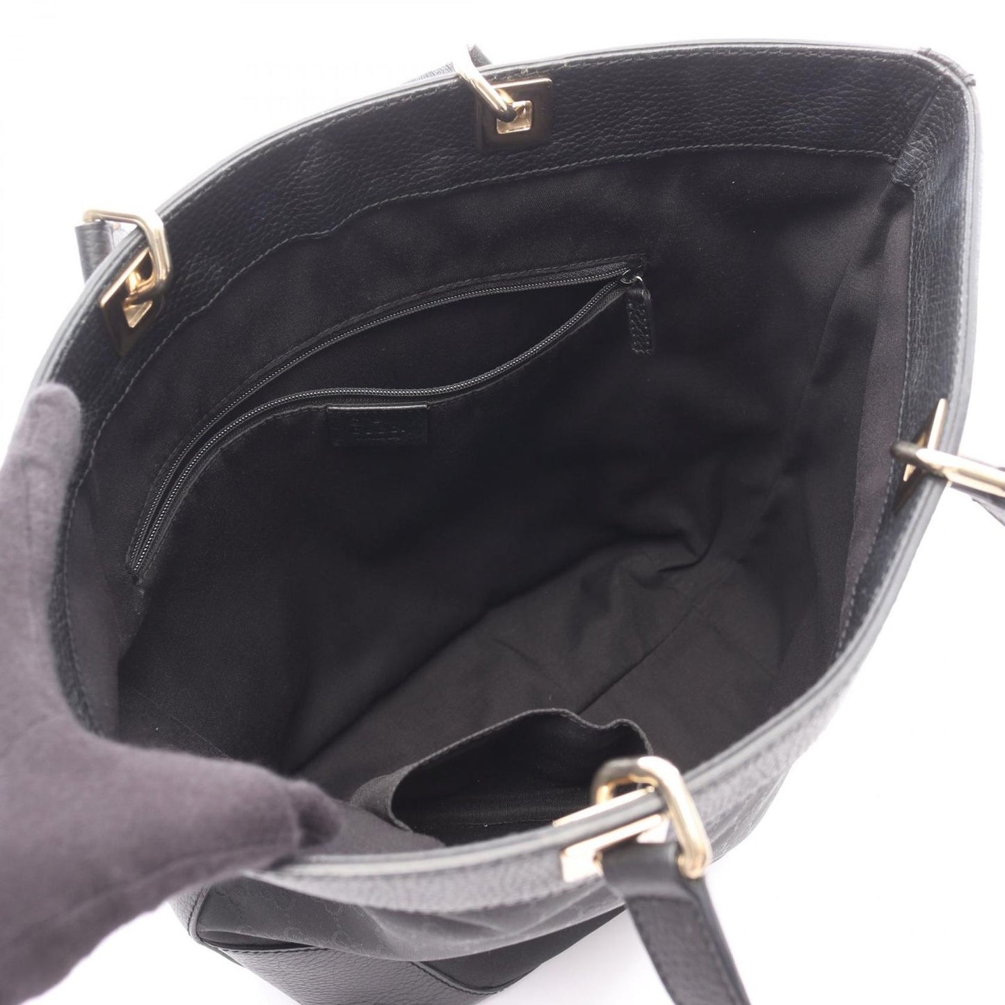 Gucci Tote GG Pattern Black Nylon Leather — view 3