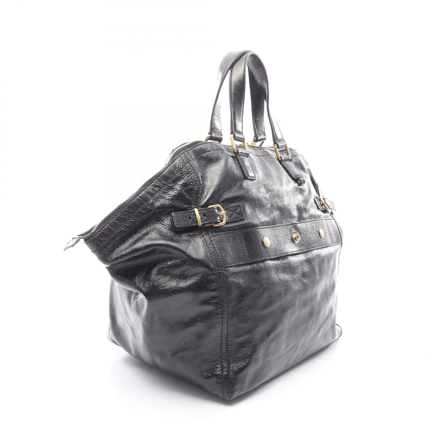 Saint Laurent Yves Tote Downtown Black Patent Leather — view 2