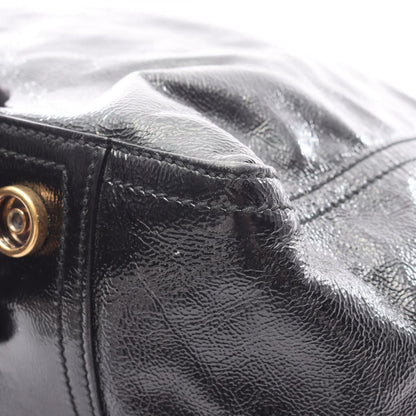 Saint Laurent Yves Tote Downtown Black Patent Leather — view 8