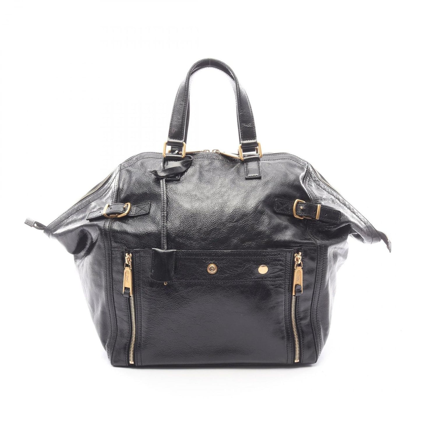 Saint Laurent Yves Tote Downtown Black Patent Leather