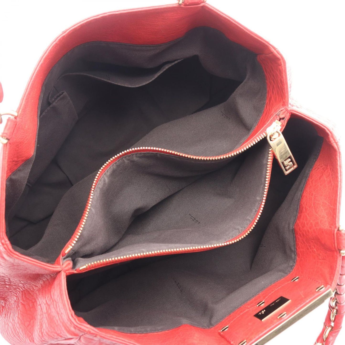 Fendi Tote Mia Red Leather Mia Chain — view 3