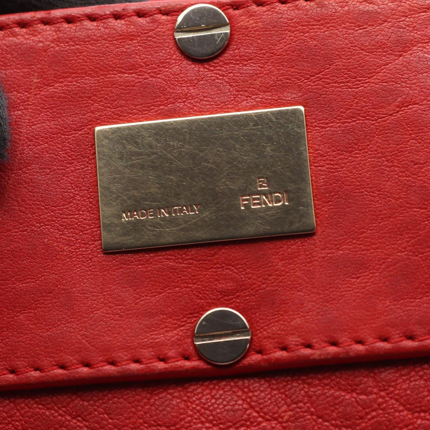 Fendi Tote Mia Red Leather Mia Chain — view 4