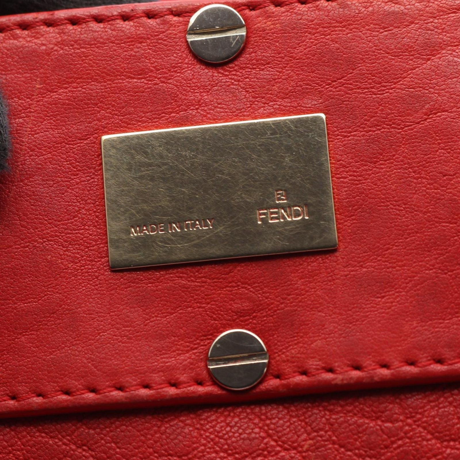 Fendi Tote Mia Red Leather Mia Chain — view 4