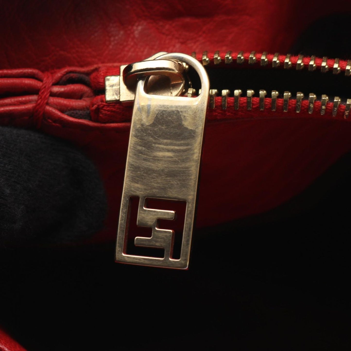 Fendi Tote Mia Red Leather Mia Chain — view 5