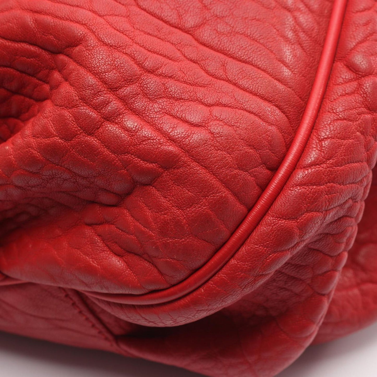 Fendi Tote Mia Red Leather Mia Chain — view 8