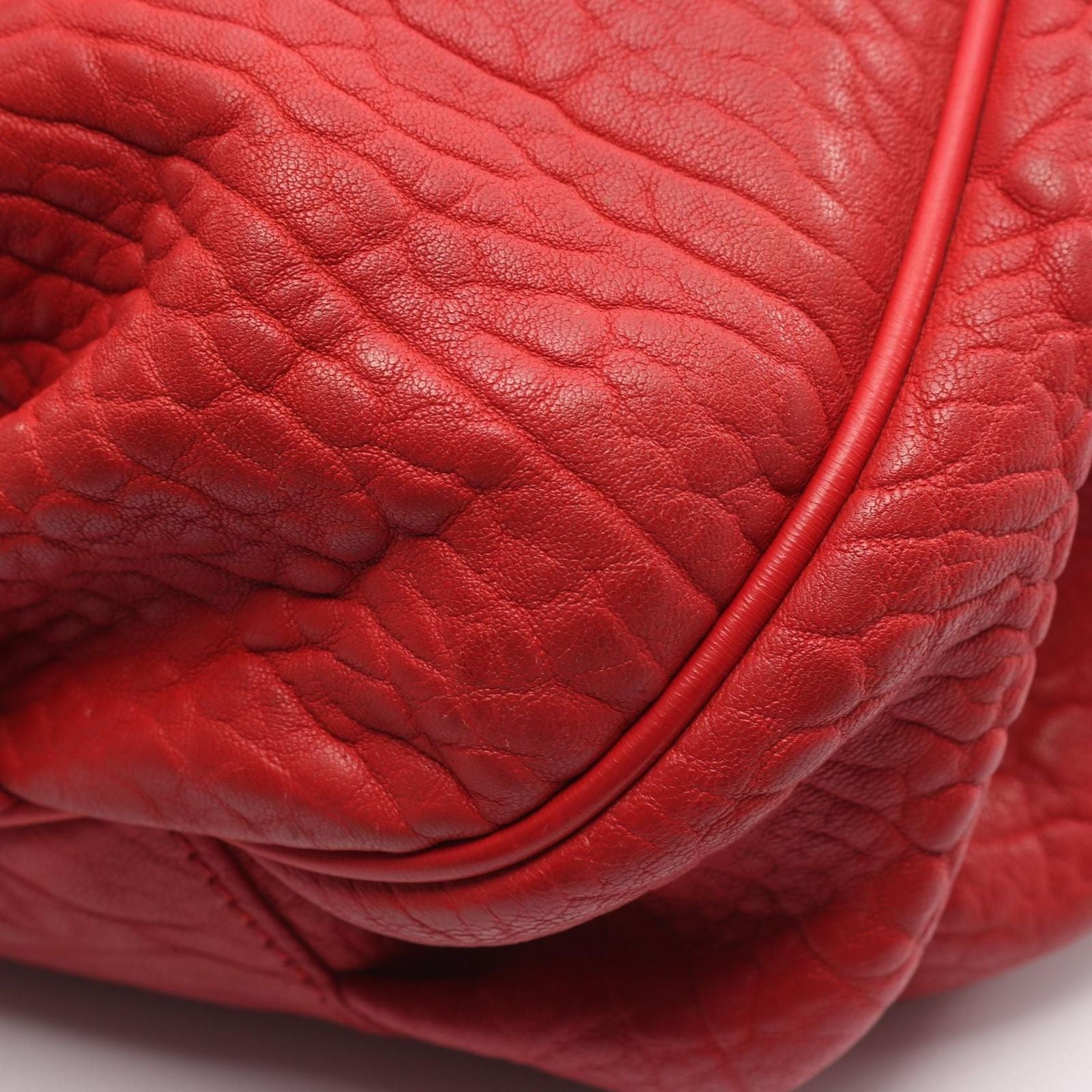 Fendi Tote Mia Red Leather Mia Chain — view 8