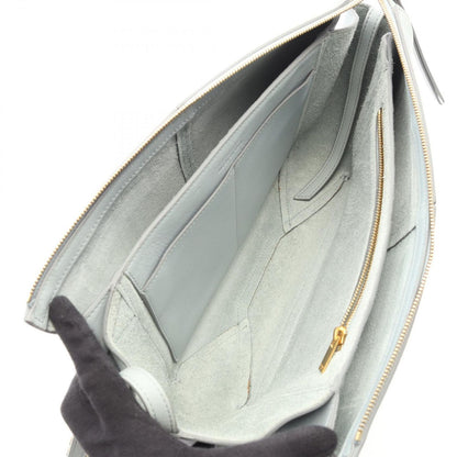 Celine Shoulder Bag Trifold Light Blue Leather Clutch on Chain — view 3
