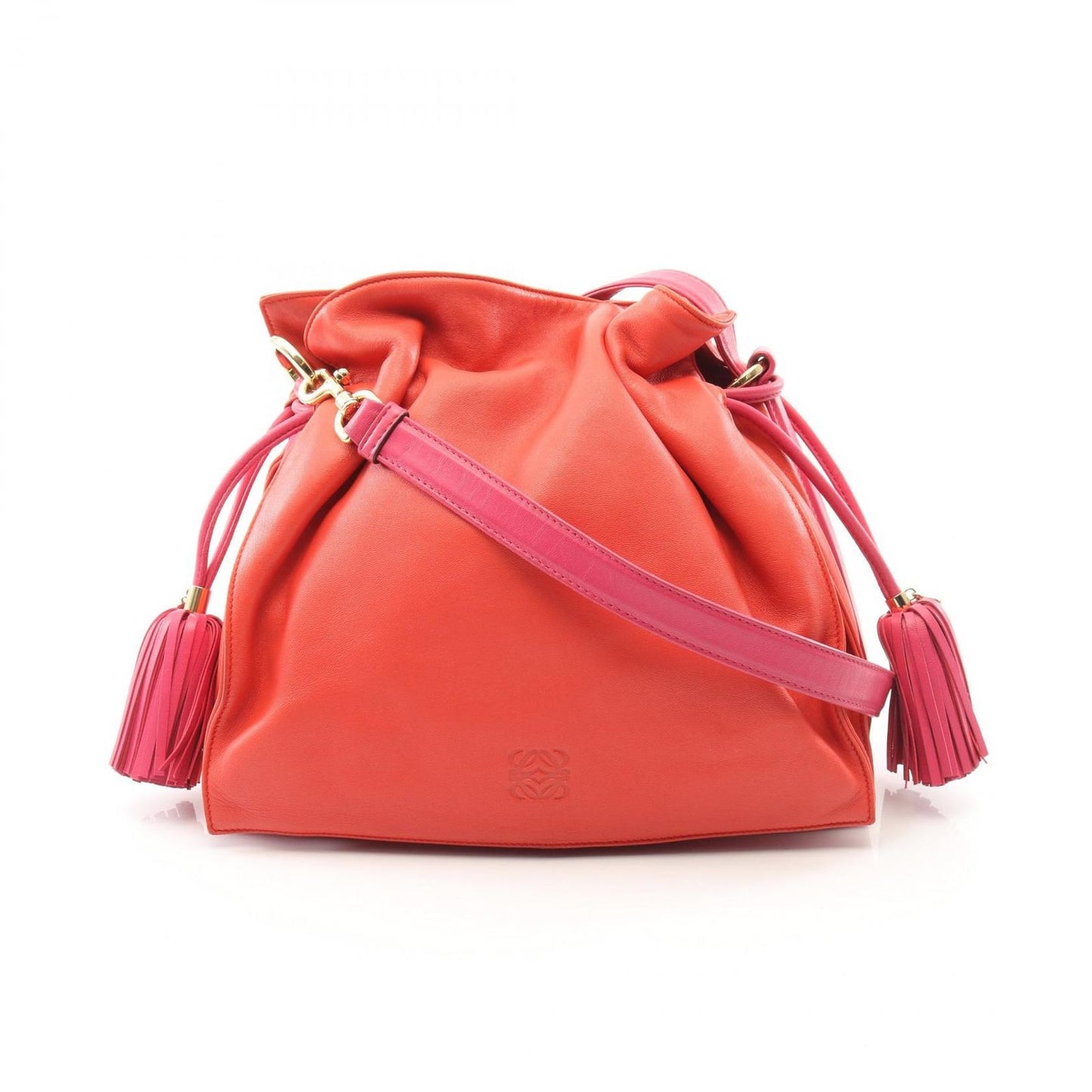 Loewe Shoulder Bag Flamenco 30 Red Leather