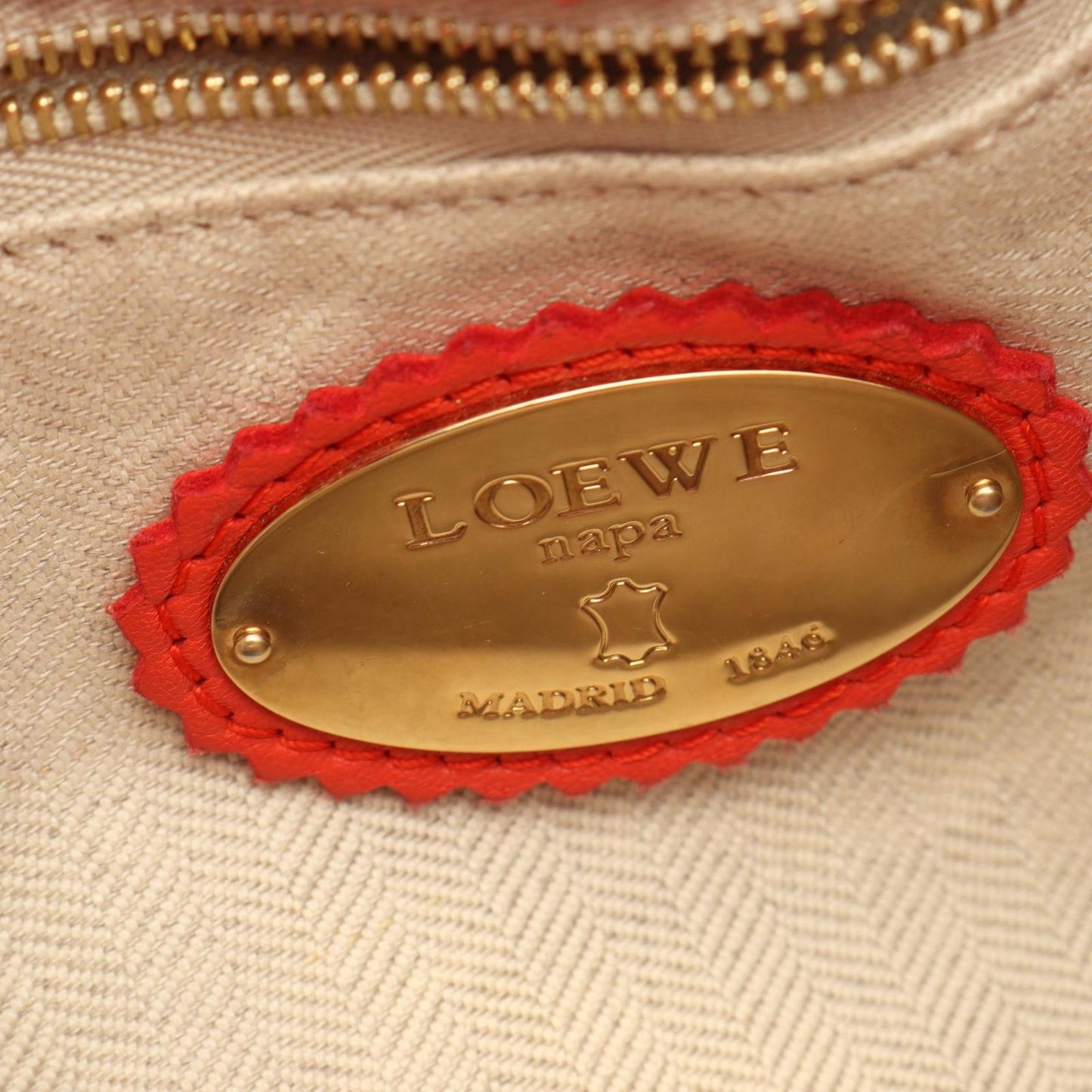Loewe Shoulder Bag Flamenco 30 Red Leather — view 4