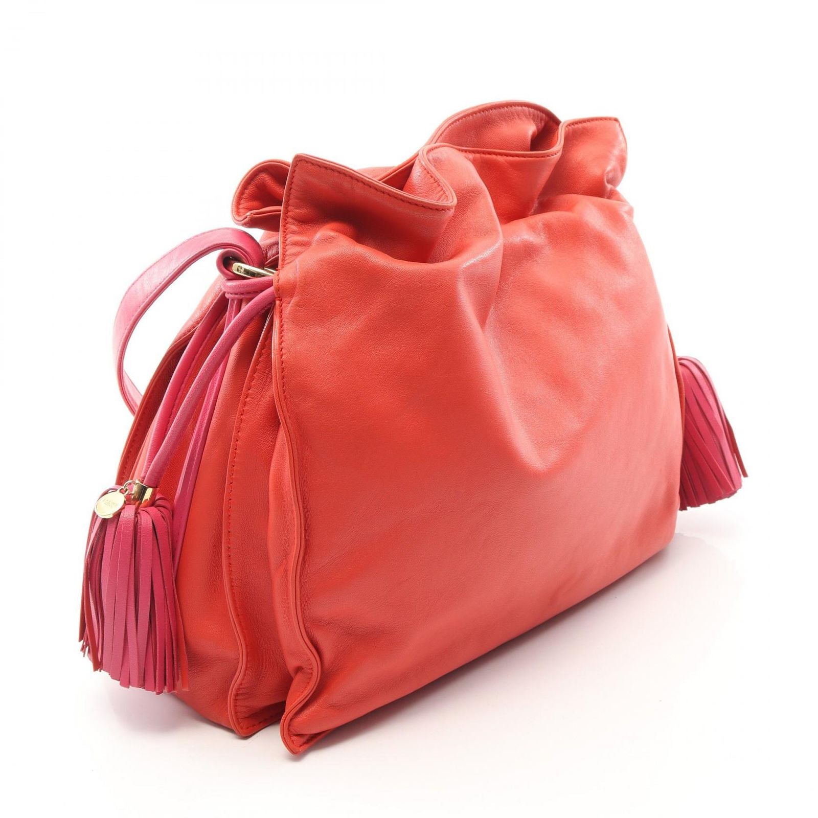 Loewe Shoulder Bag Flamenco 30 Red Leather — view 2