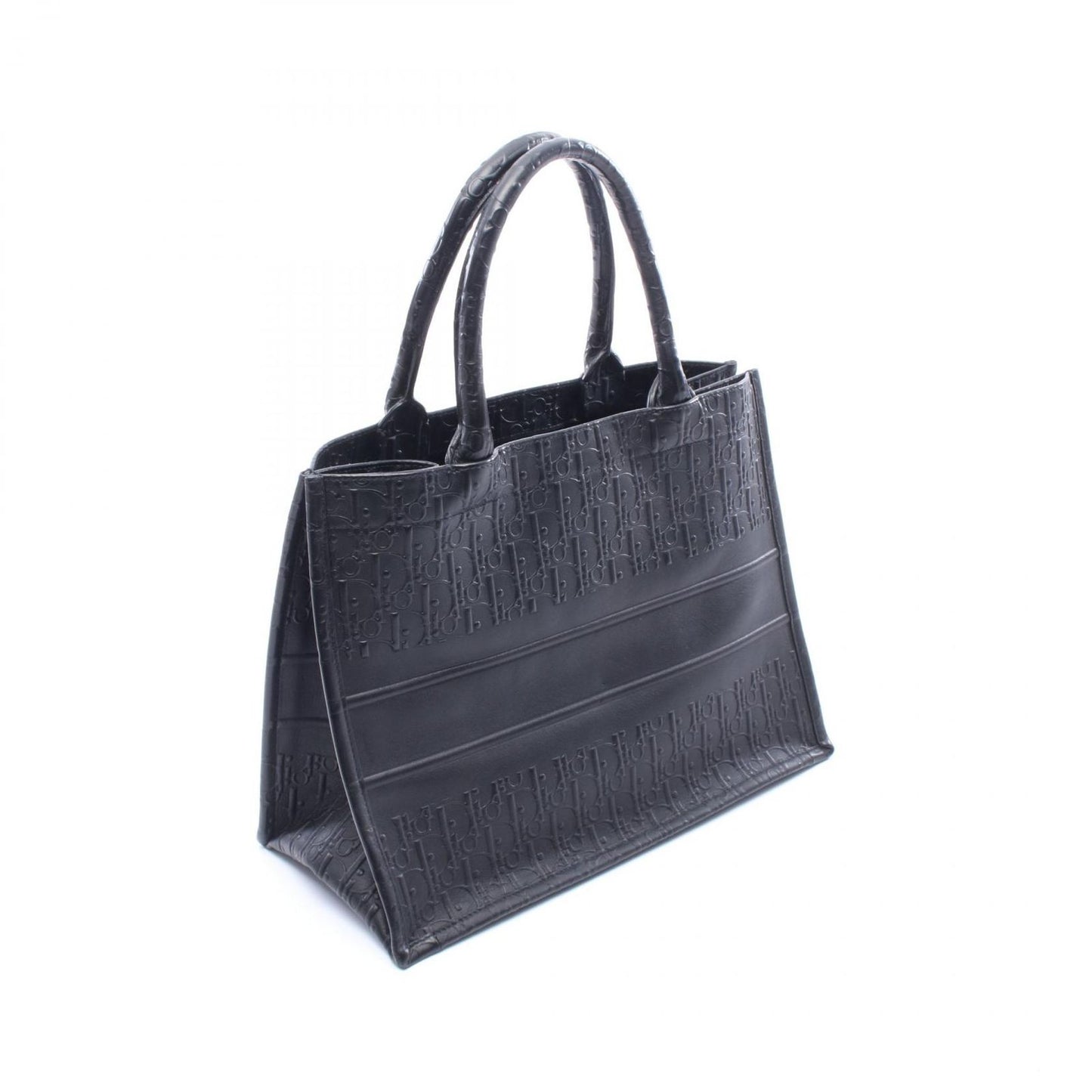 Dior Tote Book Oblique Black Leather Small — view 2