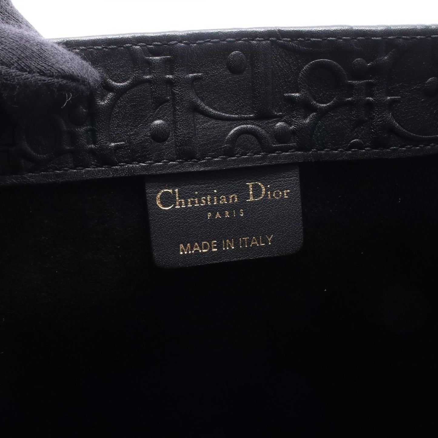 Dior Tote Book Oblique Black Leather Small — view 4