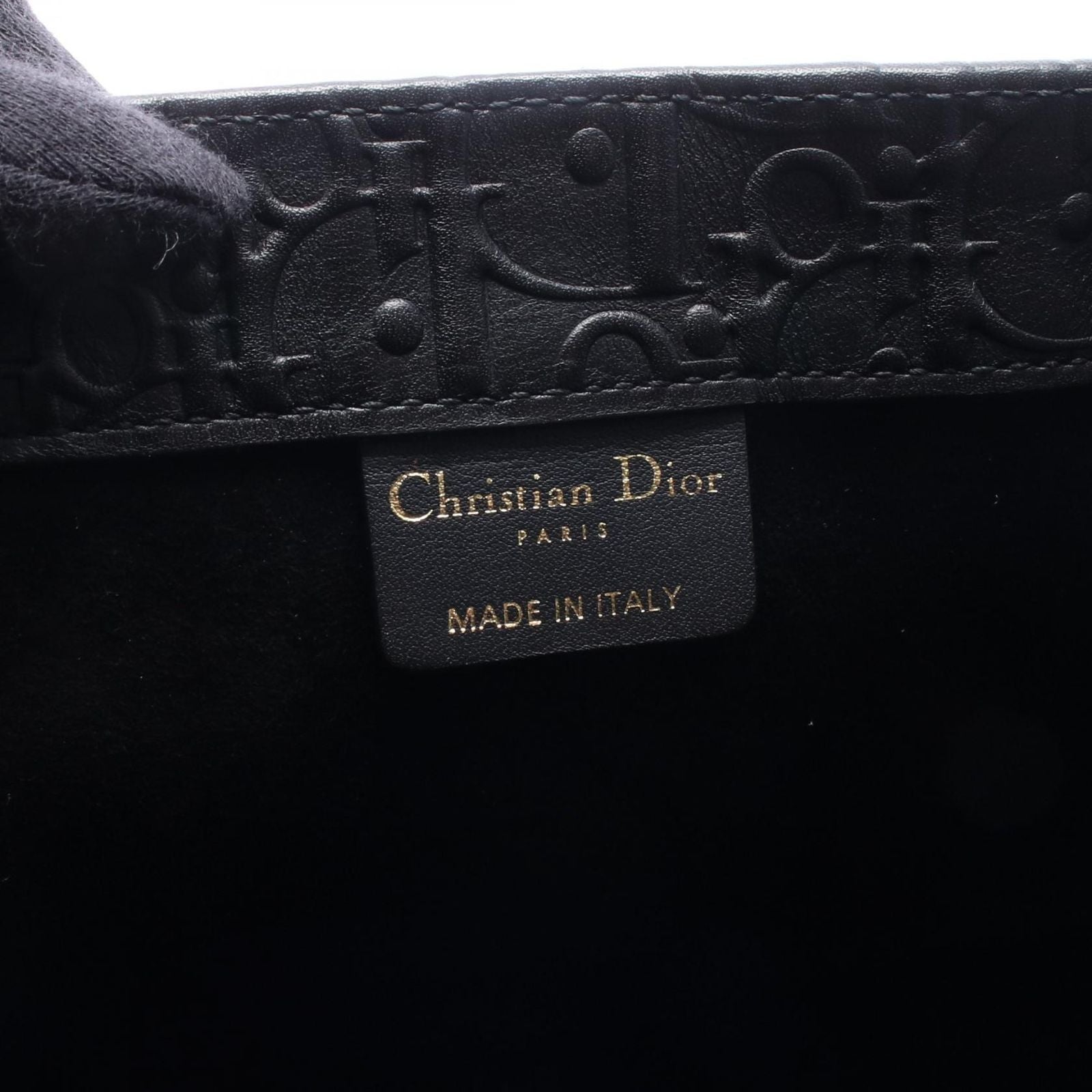 Dior Tote Book Oblique Black Leather Small — view 4