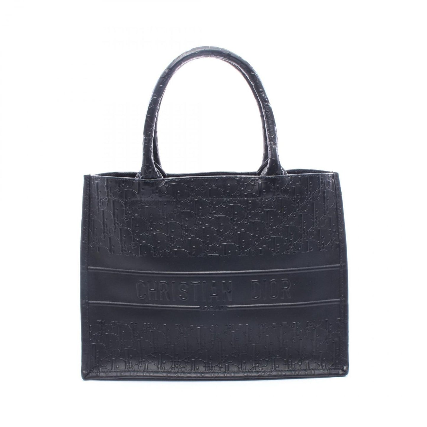 Dior Tote Book Oblique Black Leather Small