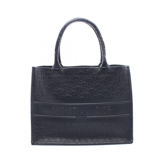 Dior Tote Book Oblique Black Leather Small