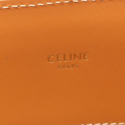 Celine Tote Small Vertical Cover 2-Way Ivory Brown Canvas Leather — view 4