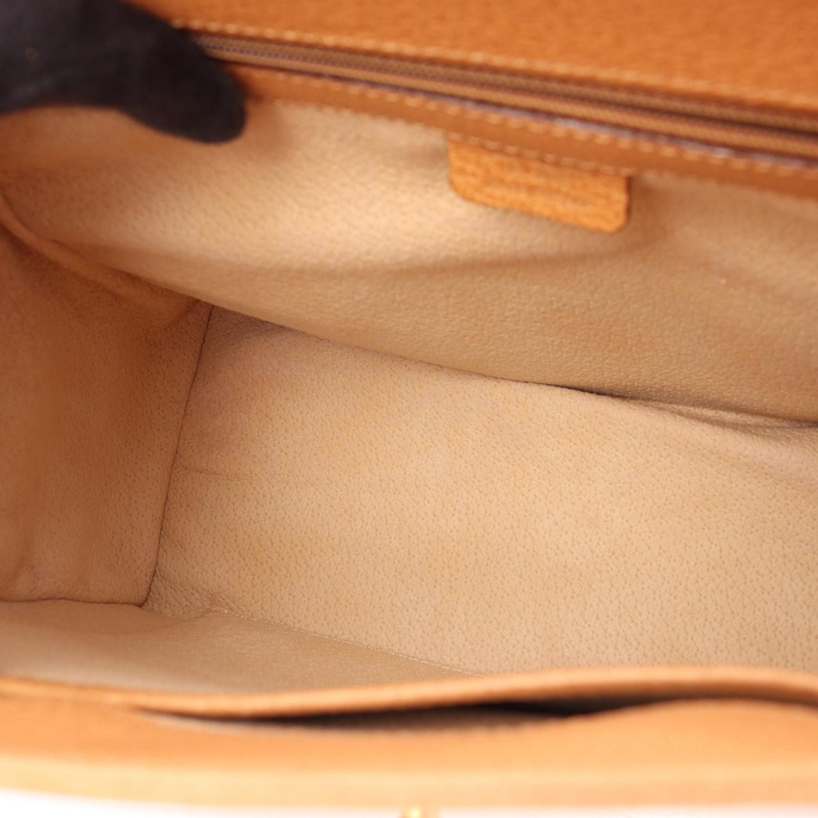 Celine Handbag Top Handle Turnlock 2-Way Natural Leather Shoulder — view 6