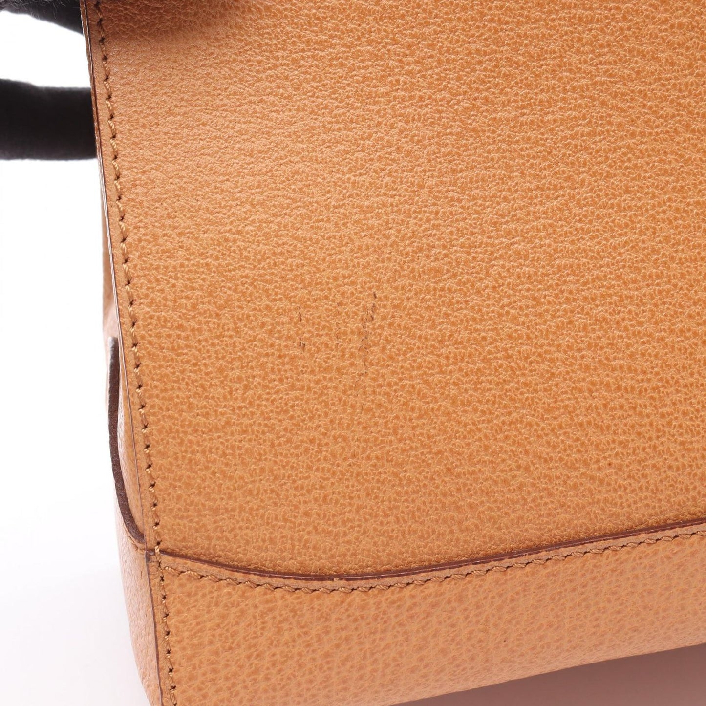 Celine Handbag Top Handle Turnlock 2-Way Natural Leather Shoulder — view 9