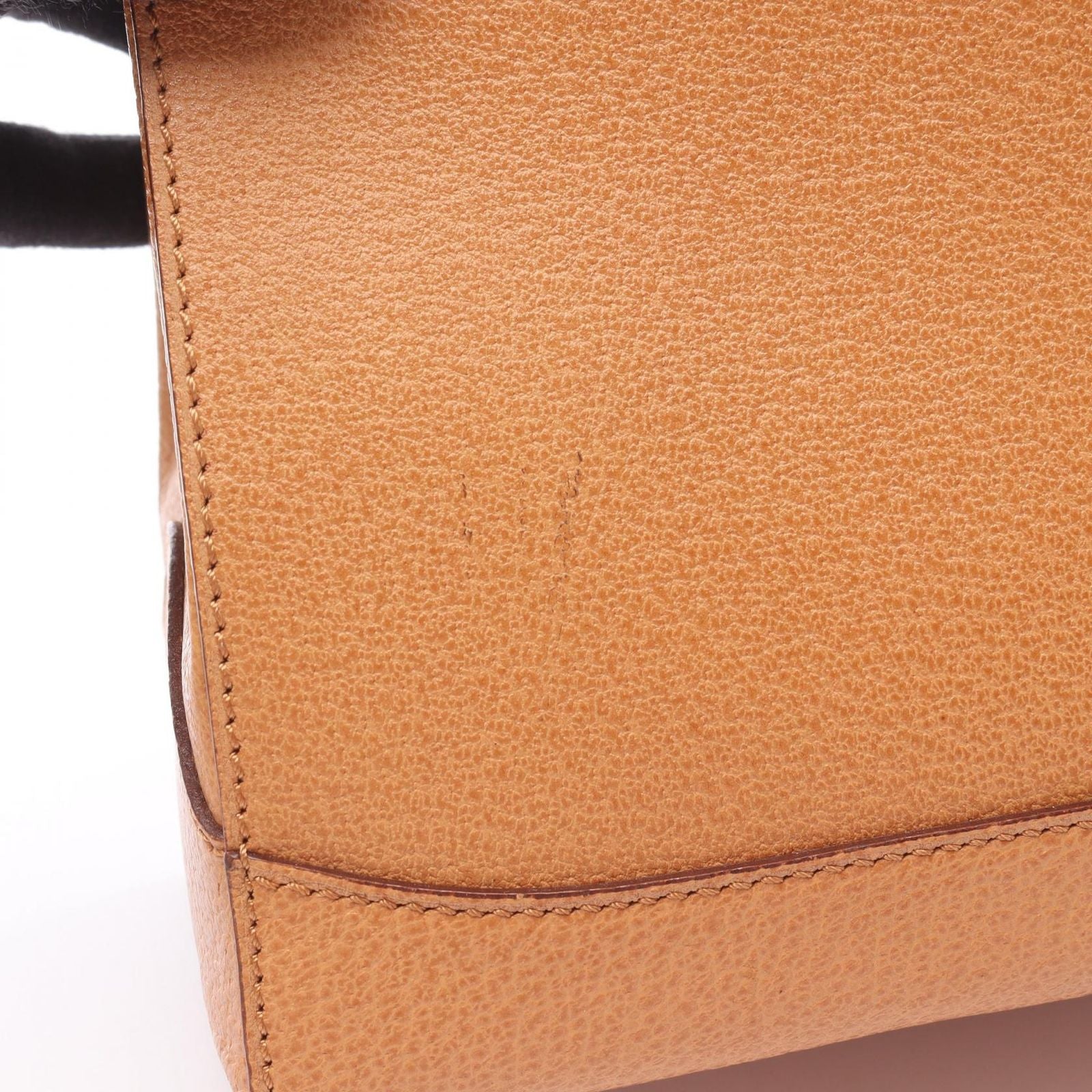 Celine Handbag Top Handle Turnlock 2-Way Natural Leather Shoulder — view 9