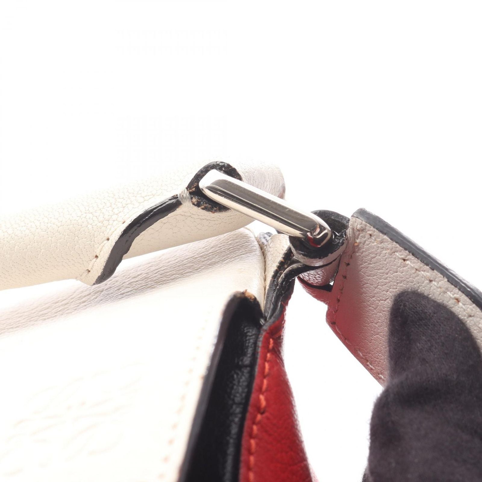 Loewe Handbag Puzzle Bag 2-Way White Red Black Leather — view 6