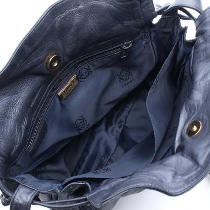 Loewe Shoulder Bag Anagram Navy Leather — view 3