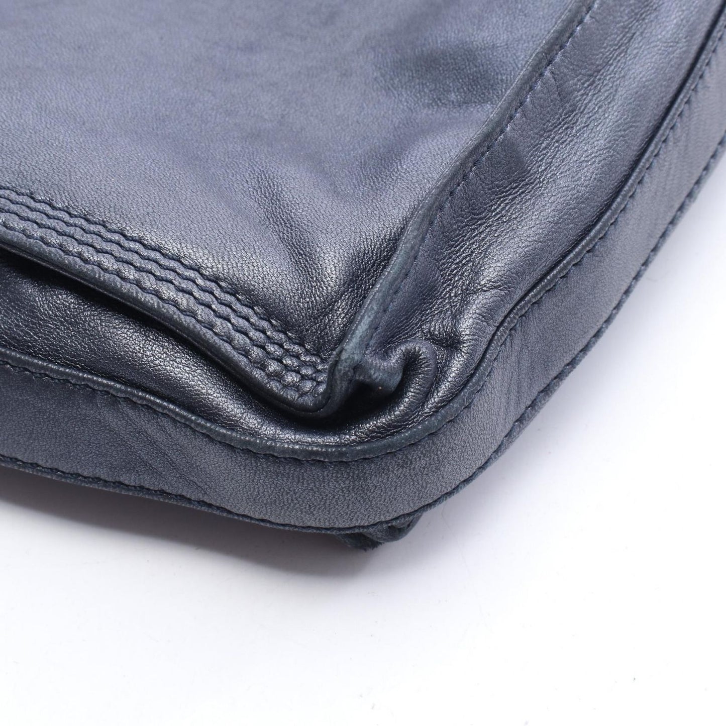 Loewe Shoulder Bag Anagram Navy Leather — view 6
