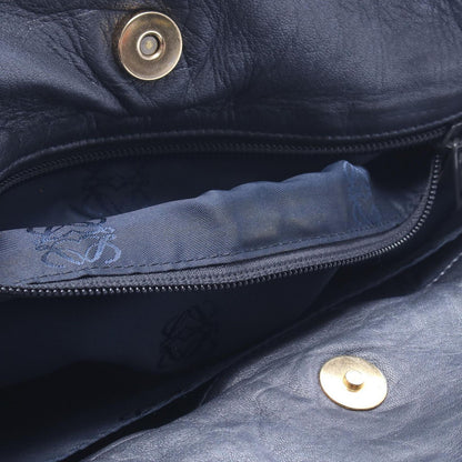 Loewe Shoulder Bag Anagram Navy Leather — view 9