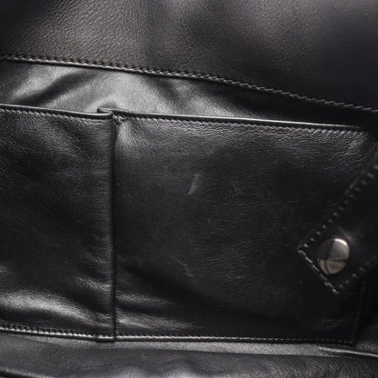 Dior Shoulder Bag Cannage with Lace Pocket Black Leather 2-Way — view 7