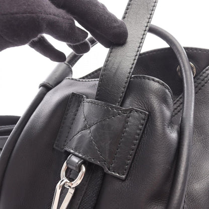 Dior Shoulder Bag Cannage with Lace Pocket Black Leather 2-Way — view 9