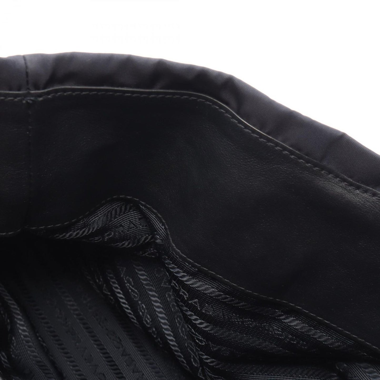Prada Tote Tessuto Soft Calf 2-Way Navy Nylon Leather — view 5