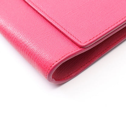 Saint Laurent Yves Clutch YSL Logo Pink Leather — view 7