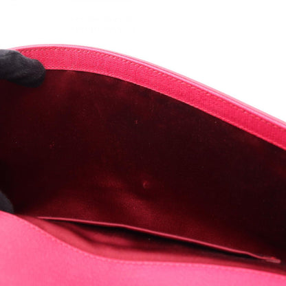 Saint Laurent Yves Clutch YSL Logo Pink Leather — view 9