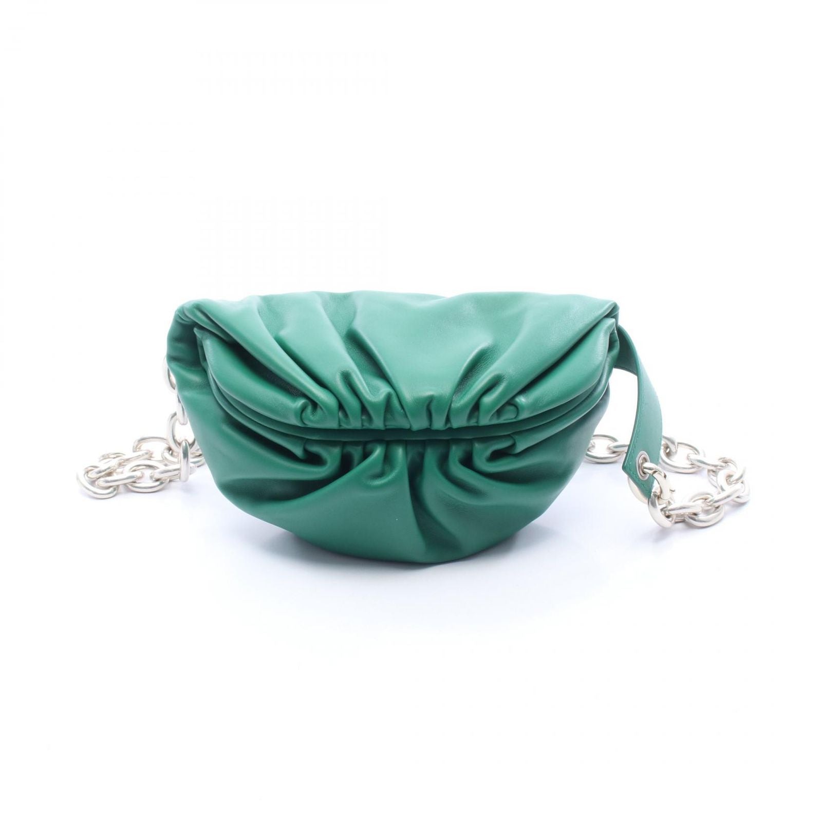 Bottega Veneta Waist Bag the Chain Pouch Mini the Green Leather