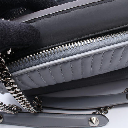 Fendi Shoulder Bag Dot Com Click Gray Leather — view 5