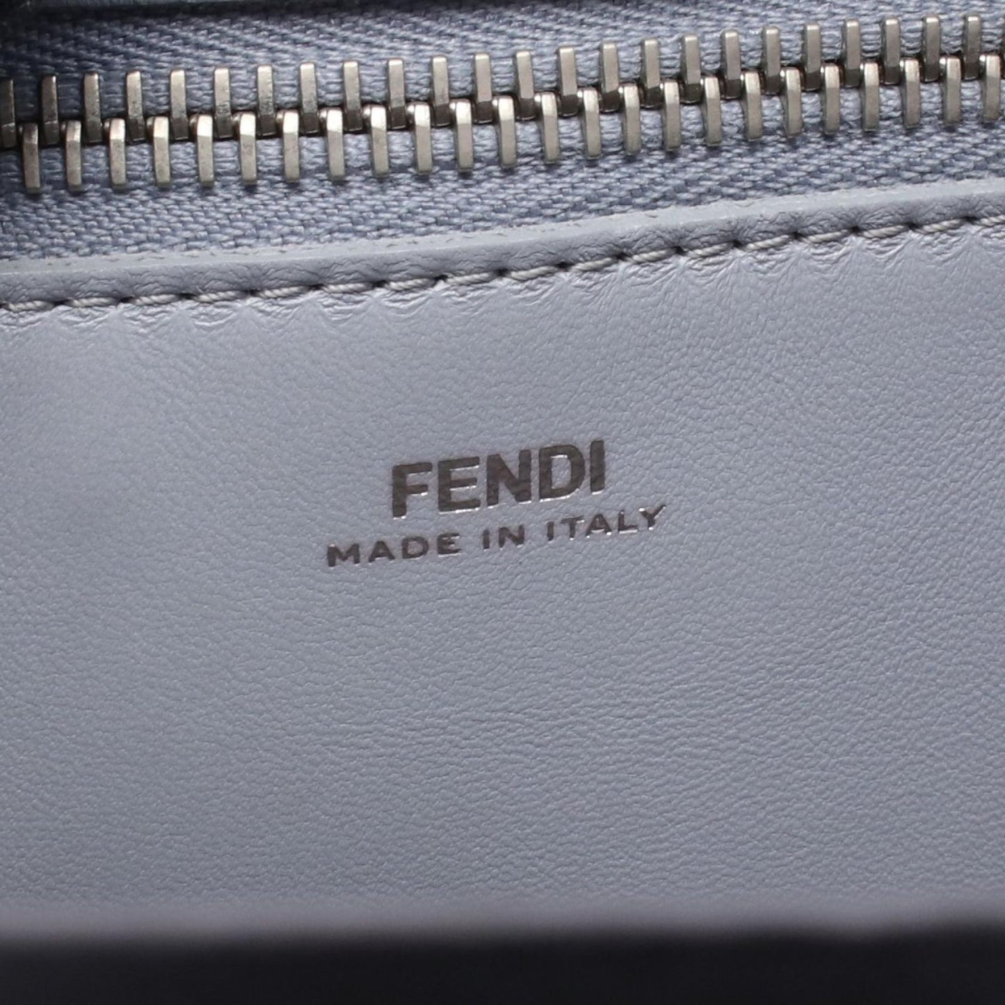 Fendi Shoulder Bag Dot Com Click Gray Leather — view 4